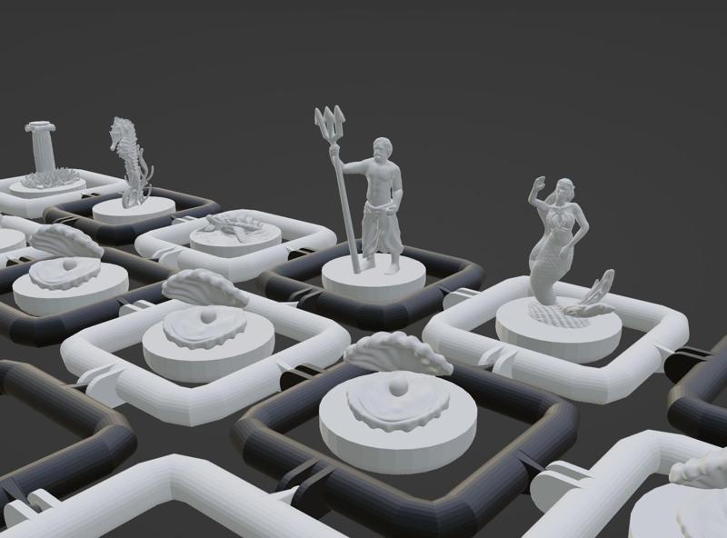 Floating Chess Board - Atlantis Styled