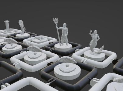 Floating Chess Board - Atlantis Styled