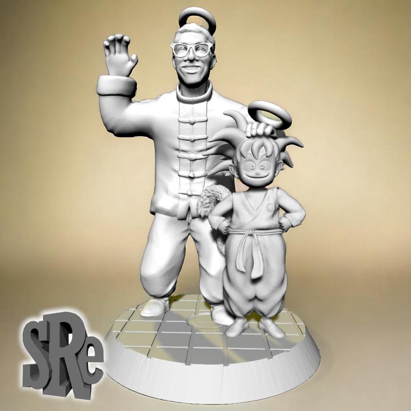 Diorama Akira Toriyama and Goku Chiquito - Dragon ball Tribute