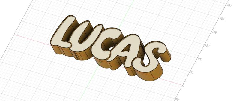 Prénom lumineux LUCAS