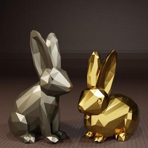 Low Poly sitting nicer Creality Rabbit easter