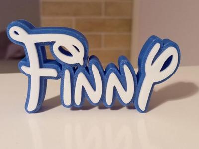 Finny Disney Name Sign Decorate Room child Birth