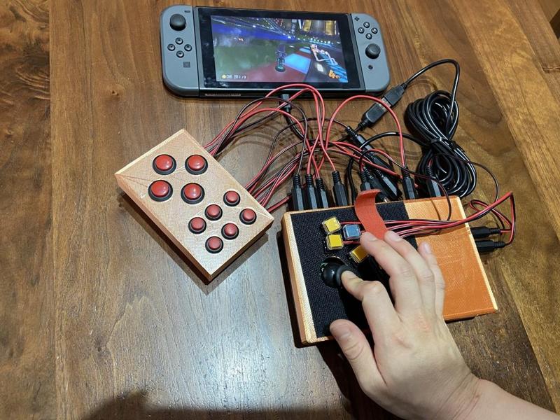  Controller for modified Nintendo switch and self-made button