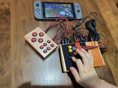  Controller for modified Nintendo switch and self-made button