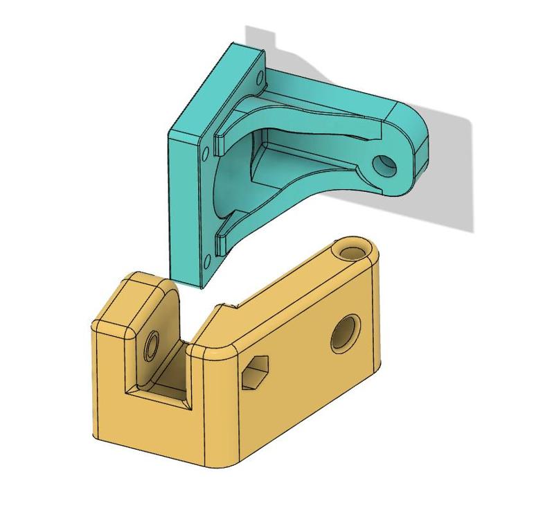 Wanhao i3 Plus Y Axis Stiffening Brackets -  Pulley and Stepper Motor Mounts