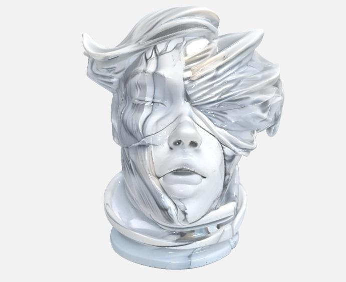 woman marbel sculpt head