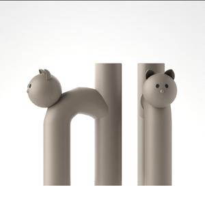 Cute Cat Tube Vase