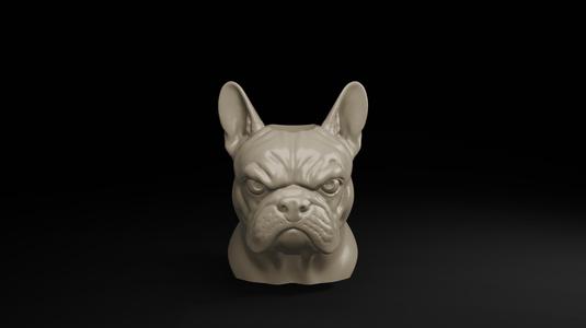 🐾 Bulldog Vase & Pencil Holder 3D Model – Stylish Dog Decor STL for 3D Printing