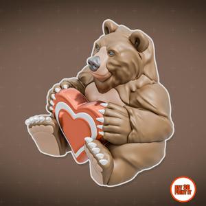 PrintInPlace MultiColor Valentines Day Bear