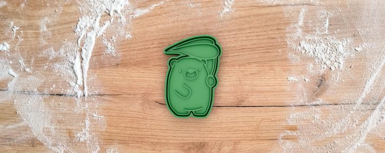 Leaf bear cookie cutter from cute bear collection