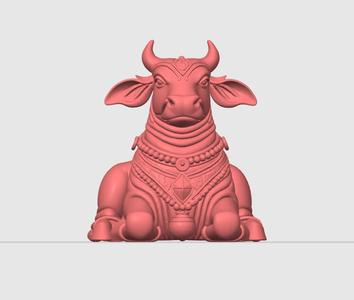 Nandi Ji Chibi Style (4-Leg Sitting Pose) | 3D Printable STL File | FDM & Resin Ready (Unsupported)