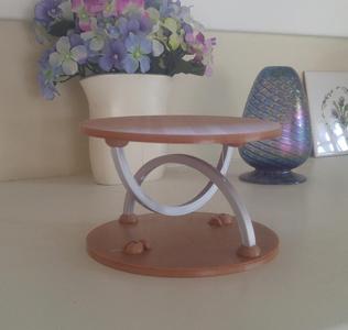Wood and Metal Tensegrity Table