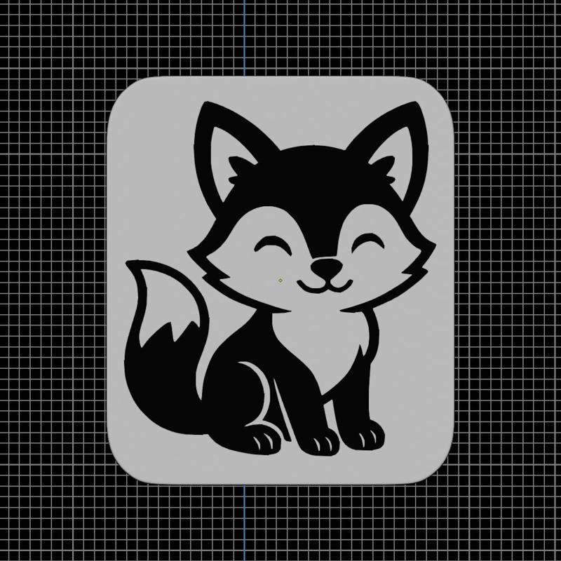 Cute Fox Stamp