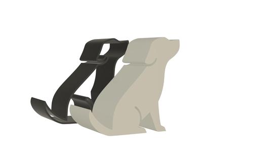 Puppy and Cat Shape Phone Stand Bundle, Hollow and Solid version, 4 STL's - Instant Download - No Supports Needed