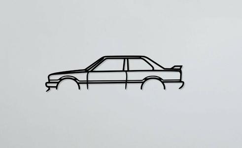 BMW E30 M3 SILHOUETTE WALL ART