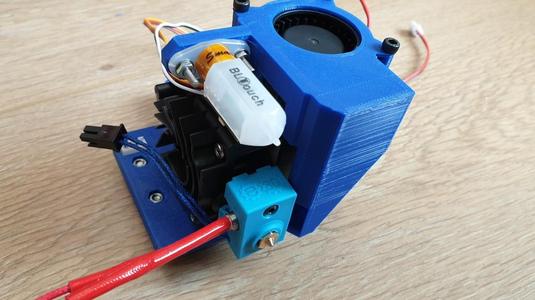 Hemera carriage for Hypercube Evolution (BLtouch + part cooling fan)