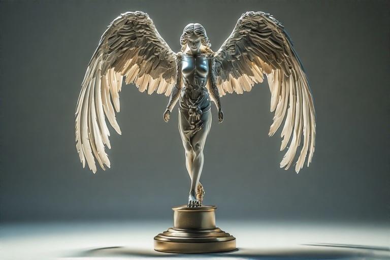 Elegant Angel Girl Figurine – 3D Printable Decorative Showpiece for Tabletop or Shelf Display
