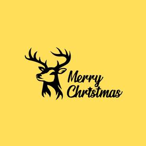 Merry Christmas Raindeer Wall Art