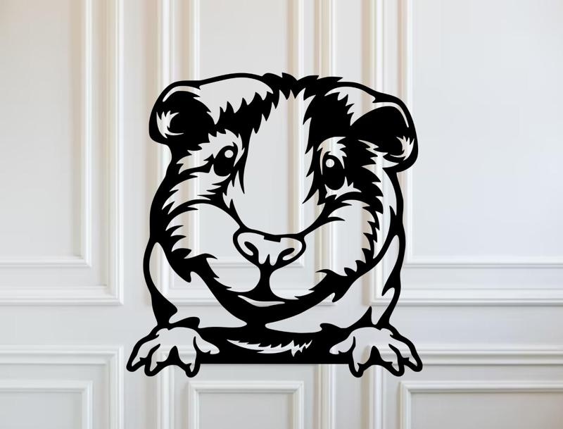 guinea pig guinea pig mural realistic art
