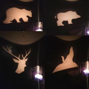 Bear, Pig, Wolf, Deer, Shadow Candle Holder, Candle Holder
