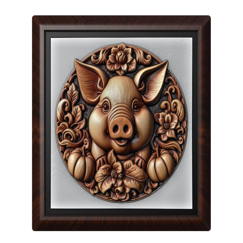 pig animal wall art relief wall decor