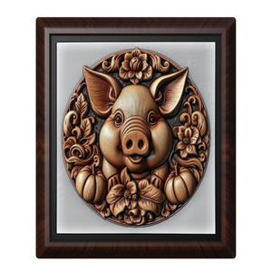 pig animal wall art relief wall decor