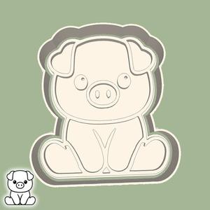 Animals cookie cutters - pig (style 1)