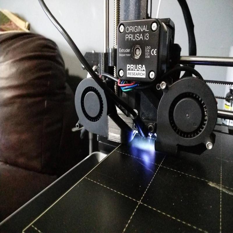 Dual Part Cooling Fan Mount w/ Endoscope Holder MK3S