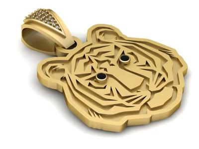 TIGER ANIMAL PENDANT 3D PRINTABLE MODEL