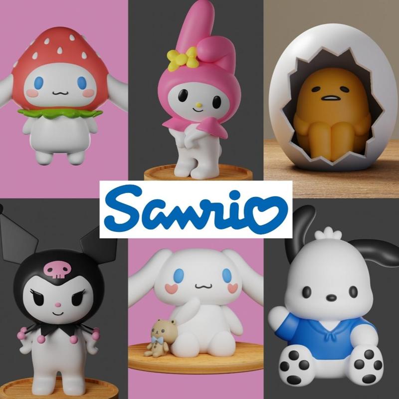 Sanrio pack - cinnamoroll - my melody - gudetama - kuromi - pochacco - cinnamoroll strawberry