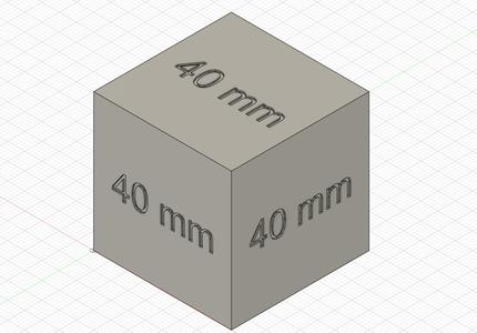 40x40x40 mm cube