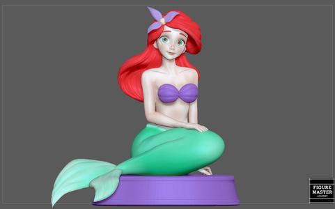 ARIEL LITTLE MERMAID PRINCESS DISNEY CHARACTER CUTE ANIME GIRL 3D PRINT
