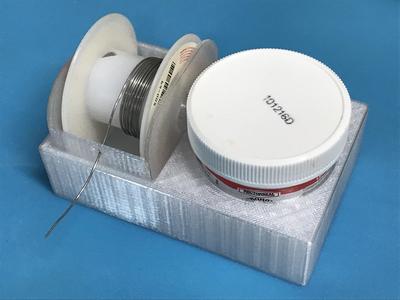 Soldering station - solder and flux holder