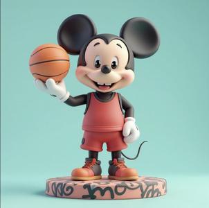 Kawaii Basketball Mickey Mouse 3D Model