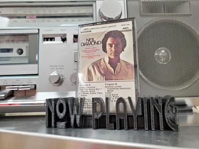 Art Deco Style "Now Playing" Cassette Holder