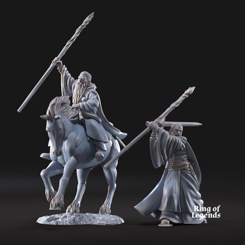 Gaënalf, The Mage White Light on foot and mtd | Free Forest | Ring of Legends