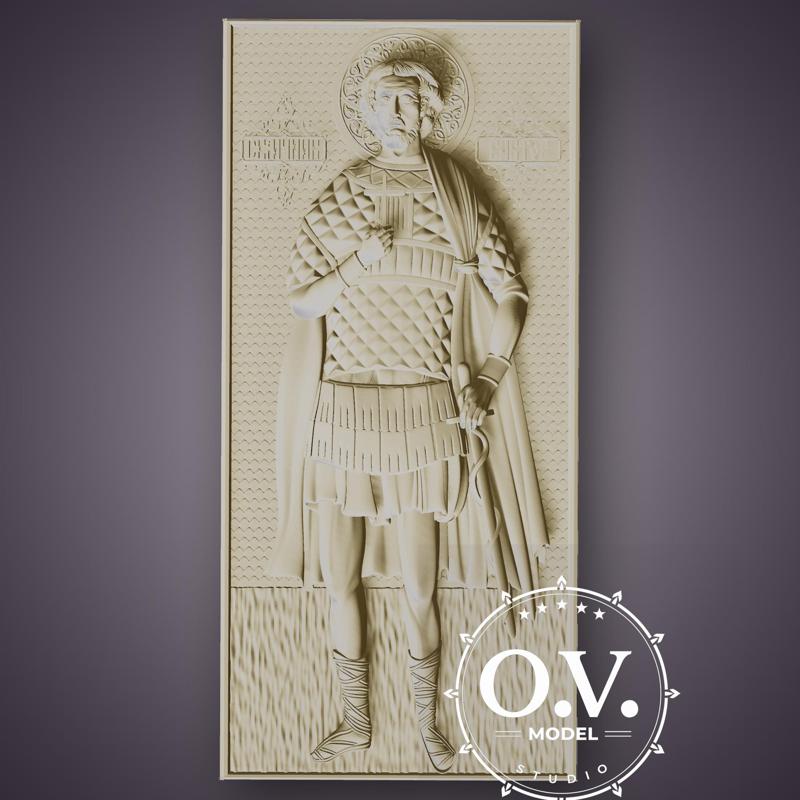 Saint Victor STL, Christian martyr CNC, religious carving, holy art STL, saint icon, church decor, sacred engraving, Christian gifts, wall art, Artcam.