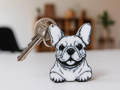 FRENCH BULLDOG KEYCHAIN