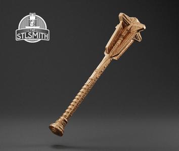 Dwarven Mace Skyrim Life Size Prop STL