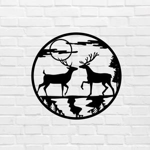 deer metal signs laser cut file