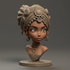 Ancient Princess Bust 100mmAncient