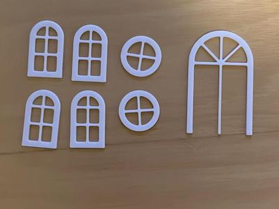 Small Windows and doors set for house