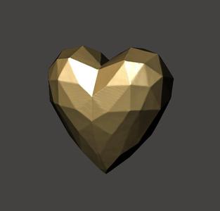 low poly heart