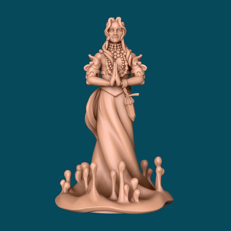 Ink, a priestess of the deep - DnD miniature [presupported]