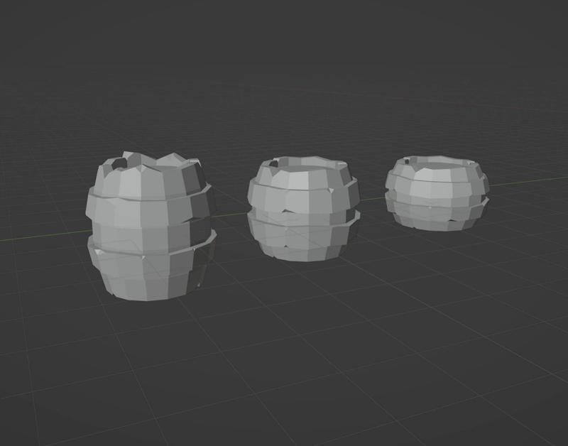 Low poly Barrel Pack