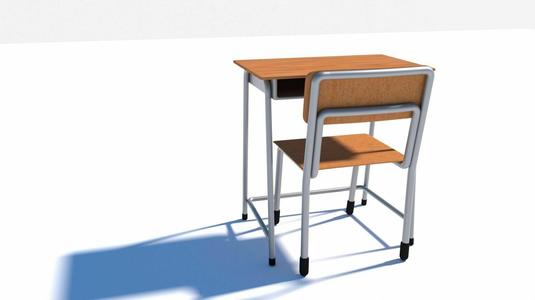 Japanese School Desk and Chair Set
