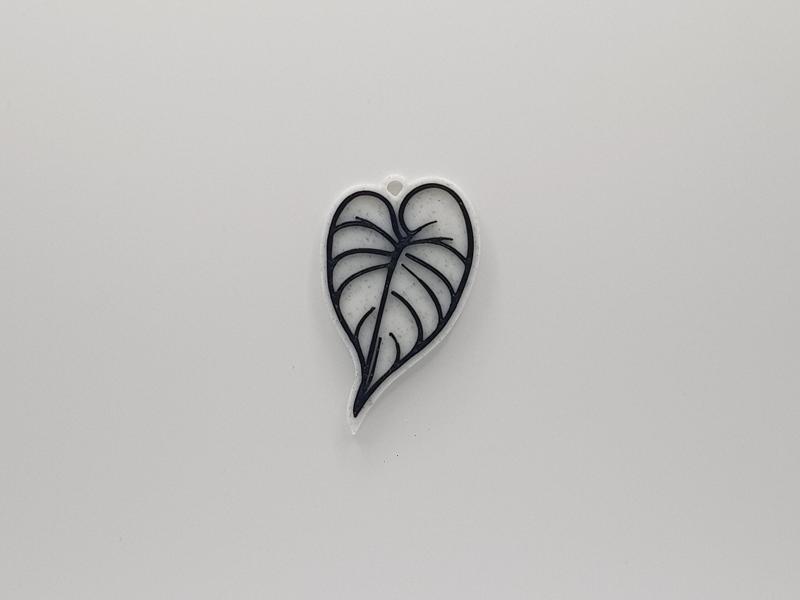 Elephant Ear Leaf Keychain