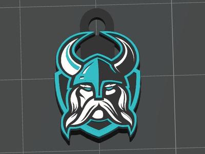 Viking Mascot Earing Keychain