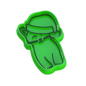 Cute Christmas Cat Cookie Cutter and Marker