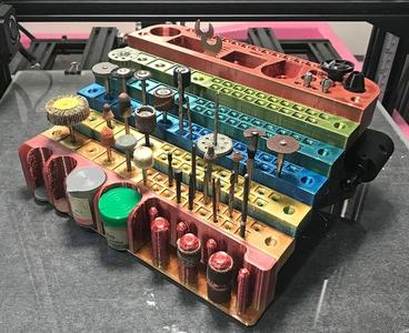 Expandable Dremel Bit Storage System
